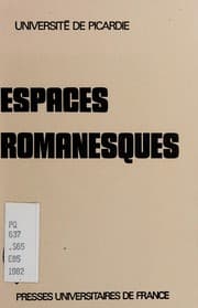 Tapa de Espaces romanesques