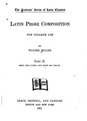 Tapa de Latin Prose Composition