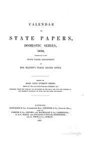 Tapa de Calendar of State Papers, Domestic Series, [during the Commonwealth] ...: Preserved in the State ..