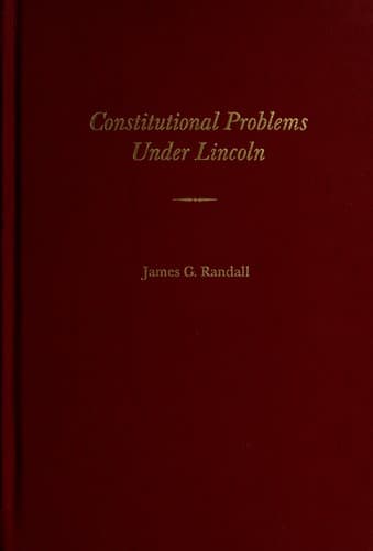 Tapa de Constitutional Problems under Lincoln