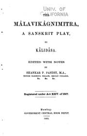 Tapa de The Mâlavikâgnimitra: a Sanskrit play