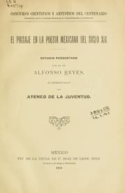 Tapa de El paisaje en la poesia mexicana del siglo XIX