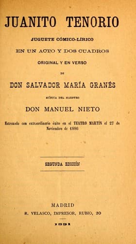 Tapa de Juanito Tenorio