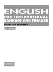 Tapa de English for International Banking and Finance Guide for teachers (Cambridge Professional English)