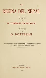 Tapa de La regina del nepal / Sciacca, music by Bottesini
