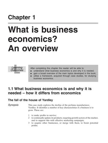 Tapa de Business Economics