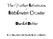Tapa de The further adventures of Robinson Crusoe