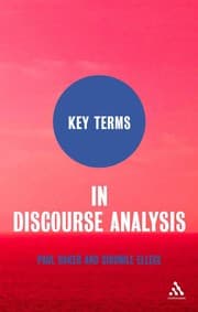 Tapa de Key terms in discourse analysis