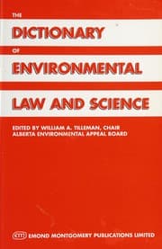 Tapa de The dictionary of environmental law and science