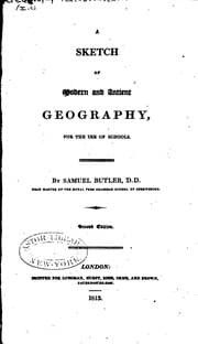 Tapa de A Sketch of Modern and Ancient Geography