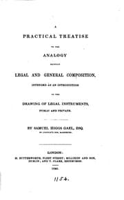 Tapa de A practical treatise on the analogy between legal and general composition, intended as an ..