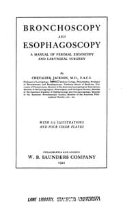 Tapa de Bronchoscopy and Esophagoscopy: A Manual of Peroral Endoscopy and Laryngeal Surgery