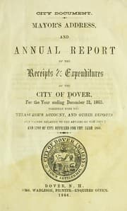 Tapa de Annual report of the receipts and expenditures