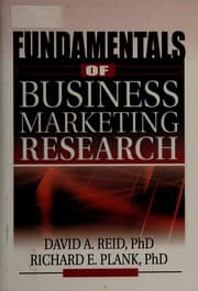 Tapa de Fundamentals of business marketing research
