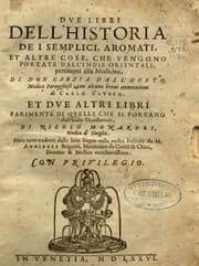 Tapa de Dve libri dell'historia de i semplici, aromati, et altre cose