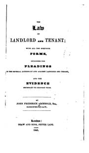 Tapa de The Law of Landlord and Tenant