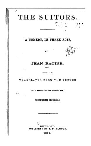 Tapa de The Suitors: A Comedy, in Three Acts