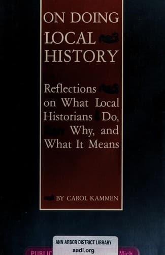 Tapa de On doing local history
