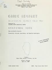 Tapa de Guide leaflet, geological science field trip, Golconda area, Pope and Hardin counties