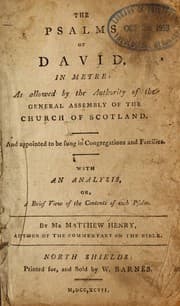 Tapa de The Psalms of David in metre