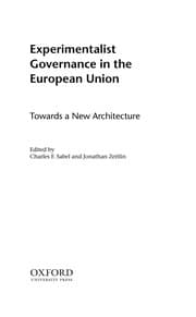 Tapa de Experimentalist governance in the European Union