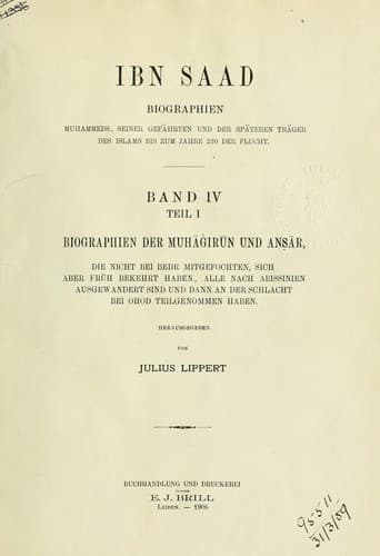 Tapa de Biographien Muhammeds