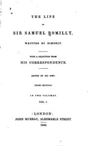 Tapa de The life of Sir Samuel Romilly