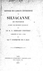 Tapa de Histoire de l'abbaye Cistercienne de Silvacanne