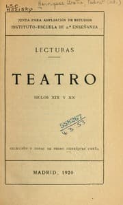 Tapa de Lecturas: teatro, siglos XIX y XX