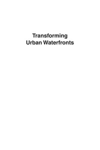 Tapa de Transforming urban waterfronts