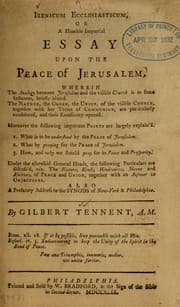 Tapa de Irenicum ecclesiasticum, or, A humble impartial essay upon the peace of Jerusalem