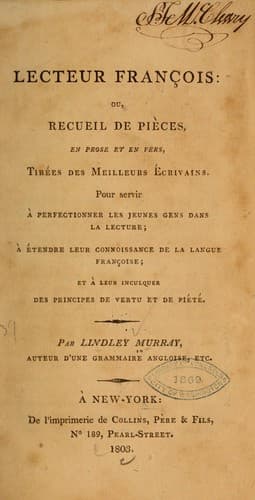 Tapa de Lecteur françois