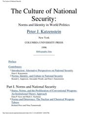 Tapa de The culture of national security