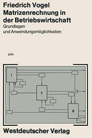 Tapa de Matrizenrechnung in der Betriebswirtschaft