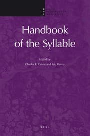 Tapa de Handbook of the syllable