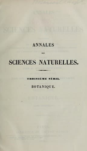 Tapa de Annales des Sciences Naturelles