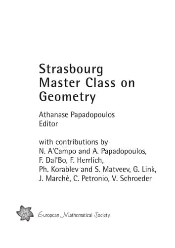 Tapa de Strasbourg Master Class on Geometry
