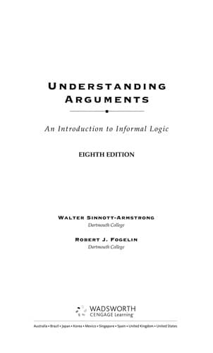 Tapa de Understanding arguments