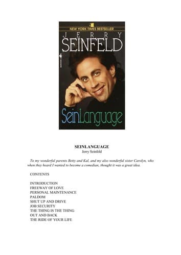 Tapa de SeinLanguage