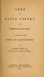 Tapa de Gems of Latin poetry
