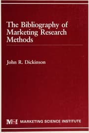 Tapa de The bibliography of marketing research methods