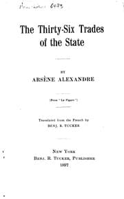 Tapa de The Thirty-Six Trades of the State