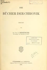 Tapa de Die Bücher der Chronik