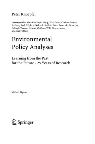 Tapa de Environmental Policy Analyses