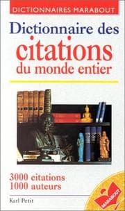 Tapa de Dictionnaire des citations du monde entier