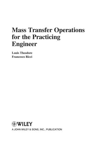 Tapa de Mass transfer operations for the practicing engineer