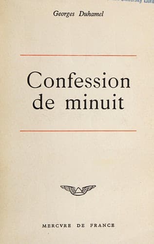Tapa de Confession de minuit