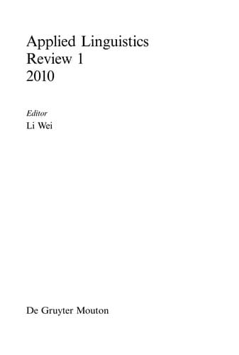 Tapa de Applied linguistics