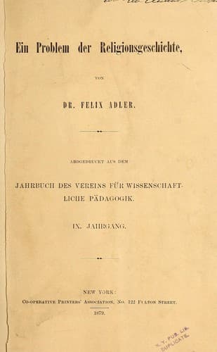Tapa de Ein problem der religionsgeschichte