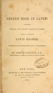 Tapa de A second book in Latin